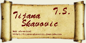 Tijana Škavović vizit kartica